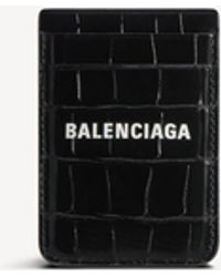 Balenciaga - Cash Magnet Card Holder Crocodile Embossed - Lyst