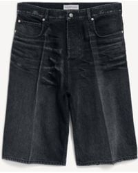 Balenciaga - Denim Stay Press Shorts - Lyst
