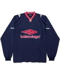 Balenciaga - 3B Football Long Sleeve V-Neck T-Shirt - Lyst