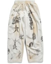 Balenciaga - Pantaloni da tuta baggy tat - Lyst