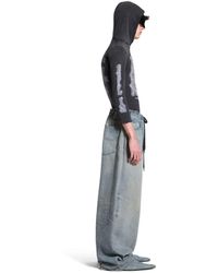 Balenciaga - Snbn Long Sleeve Hooded T-shirt Fitted - Lyst