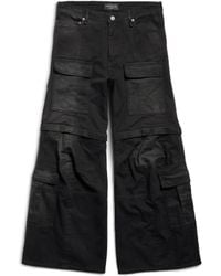 Balenciaga - Flared Cotton Cargo Trousers - Lyst