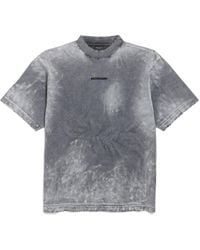 Balenciaga - T-Shirt Aus Baumwolle Mit Logo - Lyst