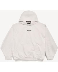 Balenciaga - New Back Medium Fit Hoodie - Lyst
