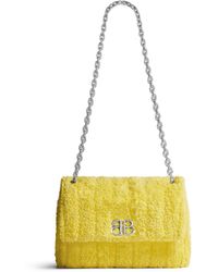 Balenciaga - Monaco Mini Bag Quilted Towel Fabric - Lyst