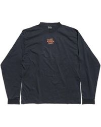 Balenciaga - Back Langarm-T-Shirt Medium Fit - Lyst
