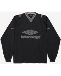 Balenciaga - 3B Football Long Sleeve V-Neck T-Shirt - Lyst