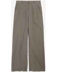 Balenciaga - Check Wide-Leg Trousers - Lyst