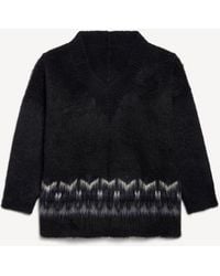 Balenciaga - V-Neck Oversized Jumper - Lyst