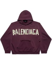 Balenciaga - Tape Type Ripped Pocket Hoodie Large Fit - Lyst