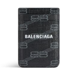 Balenciaga - Signature kartenetui aus beschichtetem canvas mit magnetverschluss und bb monogram - Lyst