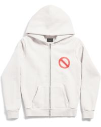 Balenciaga - Music bfrnd series hoodie con zip small fit - Lyst