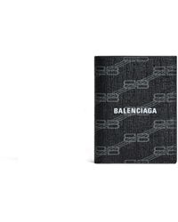 Balenciaga - Signature vertikale bifold-brieftasche aus beschichtetem canvas mit bb monogram - Lyst