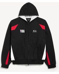 Balenciaga - Nba Collaboration Oversized Zip-Up Hoodie - Lyst