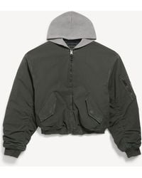 Balenciaga - Hooded Standard Bomber Jacket - Lyst