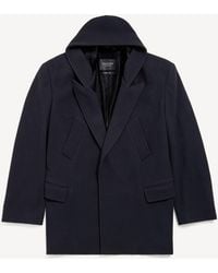 Balenciaga - Hooded Short Coat - Lyst