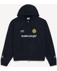 Balenciaga - Sudadera Con Capucha Y Cremallera Soccer Oversize - Lyst