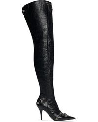 Balenciaga - Cagole 90mm Over-the-knee Boot Black - Lyst