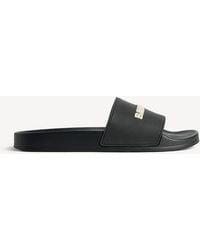 Balenciaga - Logo Rubber Pool Sliders - Lyst