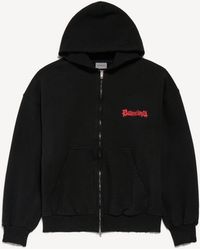 Balenciaga - Salon De Couture Regular Fit Zip-up Hoodie - Lyst