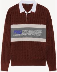 Balenciaga - Sporty Block Patched Polo - Lyst