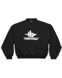 Balenciaga - Layered sports round oversized-sweatshirt - Lyst