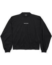 Balenciaga - Back Cropped Long Sleeve T-Shirt - Lyst