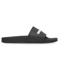 Balenciaga - Logo Rubber Pool Sliders - Lyst