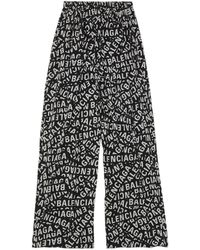 Balenciaga - Logo Strips Pyjama Pants - Lyst