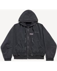 Balenciaga - Layered Zip-Up Hoodie - Lyst