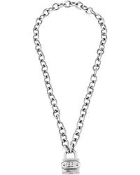 Balenciaga - Bb Padlock Necklace - Lyst