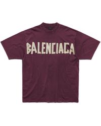 Balenciaga - Camiseta tape type medium fit - Lyst
