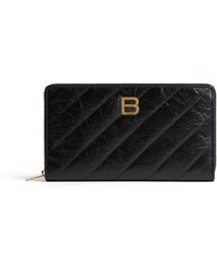 Balenciaga - Crush Continental Quilted-leather Wallet - Lyst