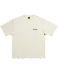 Balenciaga - Back T-shirt Medium Fit Cream - Lyst