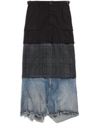 Balenciaga - Layered Cargo Maxi Skirt - Lyst