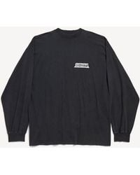 Balenciaga - Masking Tape Jersey Oversized Long Sleeve Top - Lyst