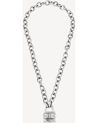 Balenciaga - Bb Padlock Necklace - Lyst
