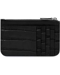 Balenciaga - Cash Large Long Coin And Card Holder Crocodile Embossed - Lyst