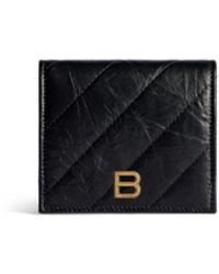 Balenciaga - Crush Flap Coin And Card Holder Quilted - Lyst