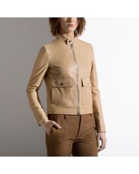 bally leather jacket womens