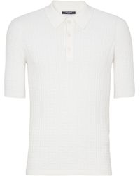 Balmain - Monogram Knit Polo Shirt - Lyst