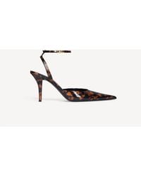 Balmain - Printed Patent Leather Strappy Pumps - Lyst