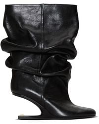 Balmain - No Wedge Textured Leather Ankle Boots - Lyst