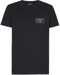 Balmain - T-Shirt With Couture Label - Lyst