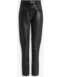 Balmain - Lambskin Biker Trousers - Lyst
