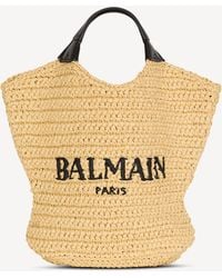 Balmain - Mini Crochet Tote Bag - Lyst