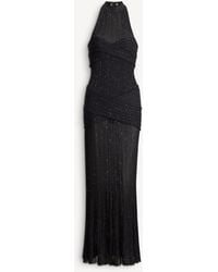 Balmain - Long Fléchage Knit Dress - Lyst