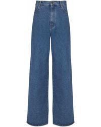 Balmain - Denim Wide-Leg Jeans - Lyst