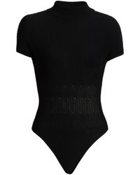 Balmain - Ribbed Knit Bodysuit - Lyst