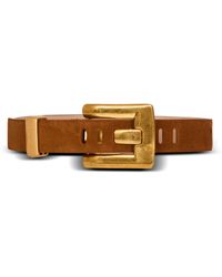 Balmain - Anthem Suede Leather Belt - Lyst